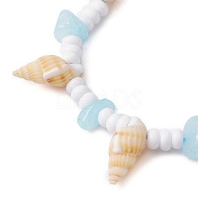 Dyed Natural White Jade Braided Bead Bracelets BJEW-JB10358-02-1