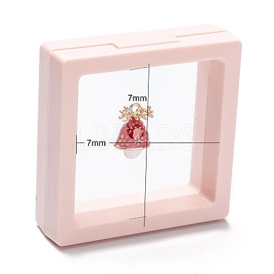 Square Transparent PE Thin Film Suspension Jewelry Display Box CON-D009-01B-04-1