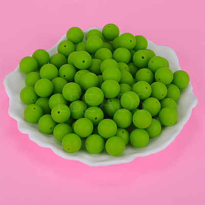 Round Silicone Focal Beads SI-JX0046A-133-1