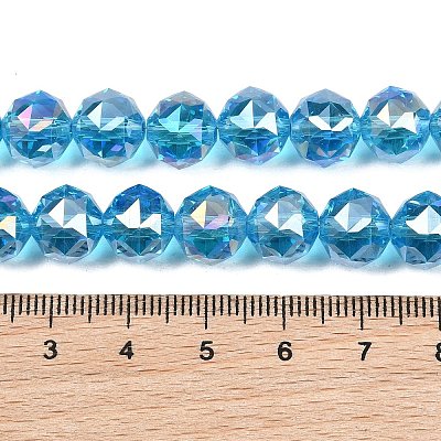 Transparent Electroplate Glass Beads Strands EGLA-N002-34C-B13-1