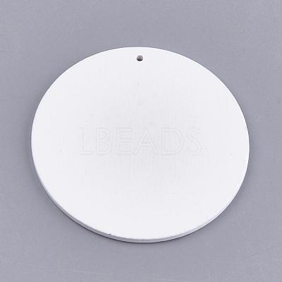 Printed Wooden Big Pendants WOOD-S048-20-1