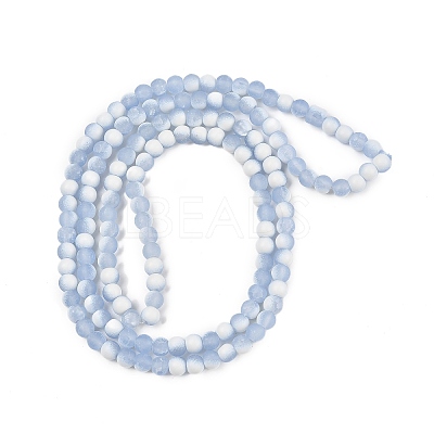 Frosted Crackle Glass Beads X1-GLAA-U001-8mm-M14-1