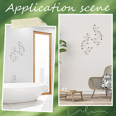 Iron Leaves Branch Wall Decorations AJEW-WH0513-30A-1