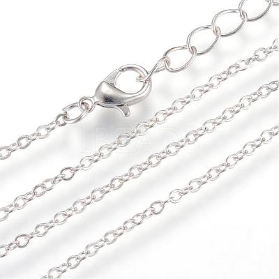 Iron Cable Chains Necklace Making MAK-R016-50cm-P-1