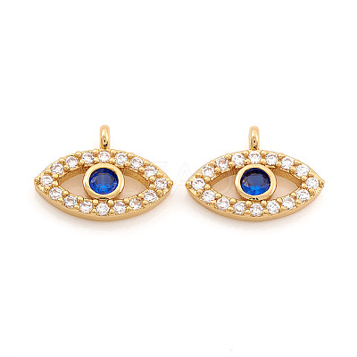 Brass Micro Pave Cubic Zirconia Charms LS-ZIRC-G169-07G-1