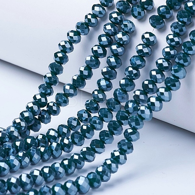 Electroplate Glass Beads Strands EGLA-A044-P4mm-A12-1