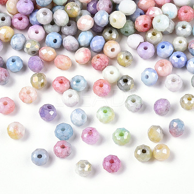 200Pcs Faceted Electroplated Glass Beads Strands GLAA-YW0003-38-6mm-1