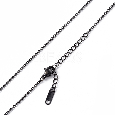 304 Stainless Steel Cable Chain Necklace for Men Women NJEW-K245-014E-1