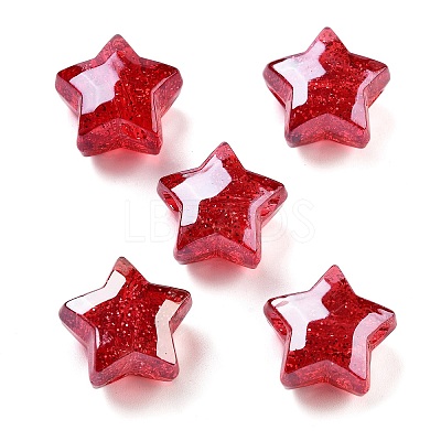 UV Plating Acrylic European Large Hole Beads OACR-S142-02-1