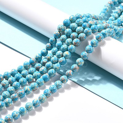 Synthetic Imperial Jasper Beads Strands G-E568-01B-05-1