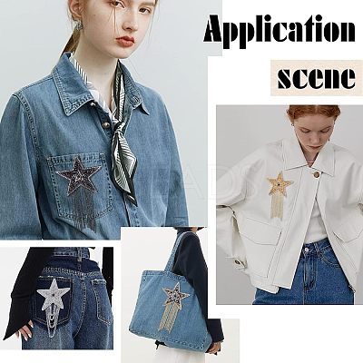 Sparkling Rhinestone Hotfix Rhinestone Iron on Patches DIY-FG0001-39-1