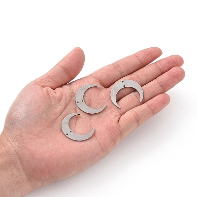201 Stainless Steel 2-Loop Link Charms STAS-N090-LA039-P-1