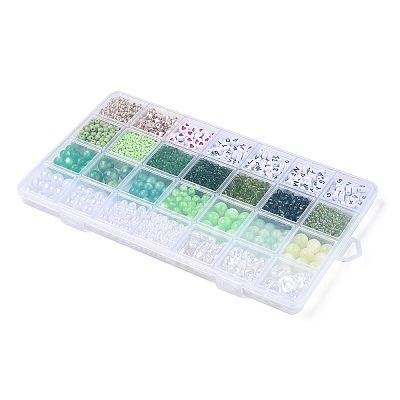 DIY 28 Style Resin & Acrylic & ABS Beads Jewelry Making Finding Kit DIY-NB0012-03D-1