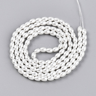 Baking Paint Pearlized Glass Pearl Bead Strands X-HY-T002-01C-01-1