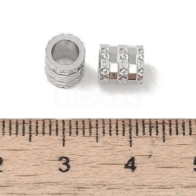 Rack Plating Brass European Beads KK-S366-18P-1