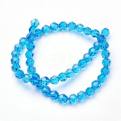 Imitation Austrian Crystal Bead Strands G-M181-8mm-25A-1