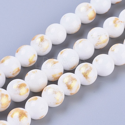 Natural Mashan Jade Beads Strands G-F670-A18-10mm-1