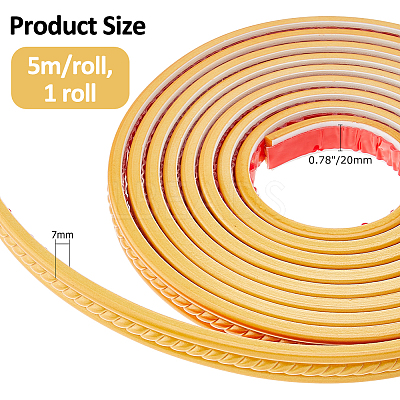 PVC Self-adhesive Flexible Molding Trim DIY-WH0671-023A-1