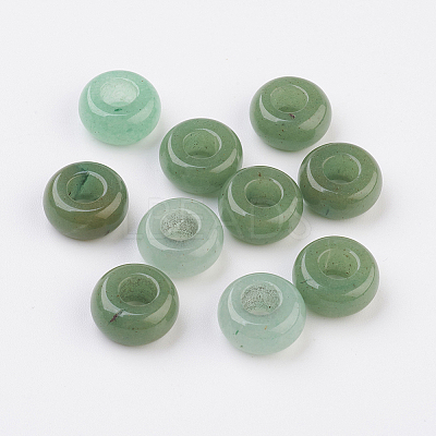 Natural Green Aventurine European Beads X-G-G740-12x6mm-19-1