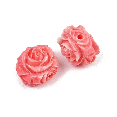 Synthetic Shell Dyed Carved Beads SHEL-U001-07-1