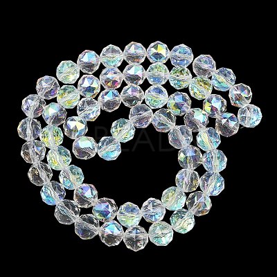 Transparent Electroplate Glass Beads Strands EGLA-N002-34C-B02-1