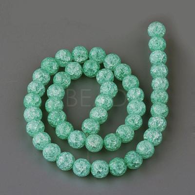 Synthetic Crackle Quartz Beads Strands GLAA-S134-6mm-11-1