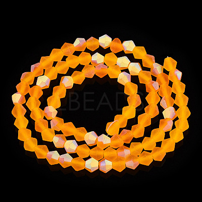 Imitate Austrian Crystal Bicone Frosted Glass Beads Strands LS-EGLA-A039-T2mm-MB23-1