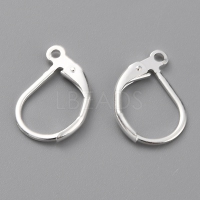 Brass Leverback Earring Findings KK-O131-09S-1