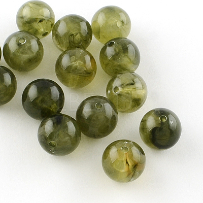 Round Imitation Gemstone Acrylic Beads X-OACR-R029-8mm-02-1