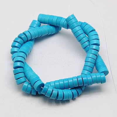 Synthetic Turquoise Beads Strands X-TURQ-G110-8x4mm-06-1