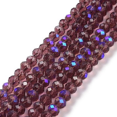Electroplate Glass Beads Strands EGLA-A034-T1mm-L14-1