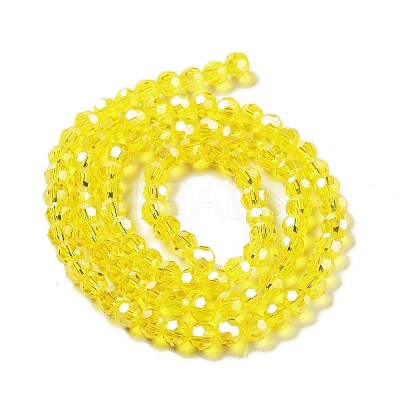 Electroplate Transparent Glass Beads Strands EGLA-A035-T4mm-A03-1