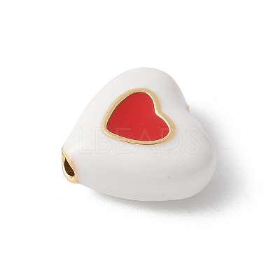 Brass Enamel Beads KK-P294-51G-02-1