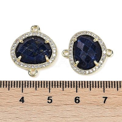 Dyed Natural Lapis Lazuli Faceted Oval Links G-B126-01G-12-1