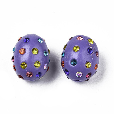 Polymer Clay Rhinestone Beads RB-T017-32C-1