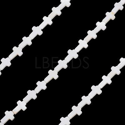 3 Strands Natural Sea Shell Beads Strands SSHEL-ME0001-08-1