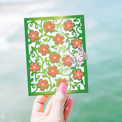 Flower Carbon Steel Cutting Dies Stencils DIY-WH0309-1830-1