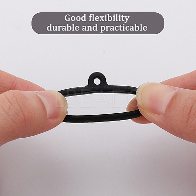 60Pcs 6 Styles Silicone Pendant SIL-GF0001-47-1