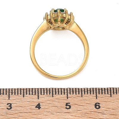 304 Stainless Steel Micro Pave Cubic Zirconia Finger Rings SA-CBA0E8A-08G-1