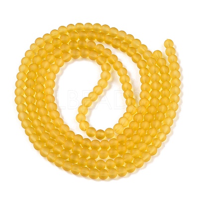 Baking Paint Transparent Glass Bead Strands GLAA-S031-4mm-11-1