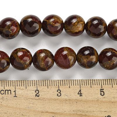 Synthetic Gold Clinquant Stone Beads Strands G-P549-A01-02C-1