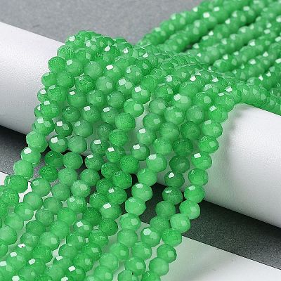 Baking Paint Imitation Jade Glass Bead Strands X-DGLA-A034-J4MM-A10-1