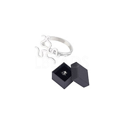 Anti-Tarnish 1Pc Rhodium Plated 925 Sterling Silver Open Cuff Ring Findings FIND-NB0004-90-1