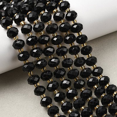 Natural Black Tourmaline Beads Strands G-K380-A06-01-1