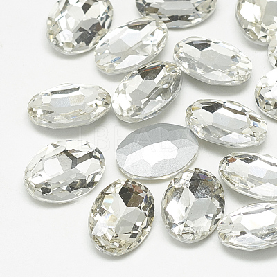 Pointed Back Glass Rhinestone Cabochons RGLA-T080-8x10mm-01-1
