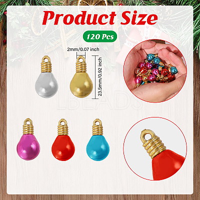 120Pcs Plastic Pendants KY-GL0001-05-1
