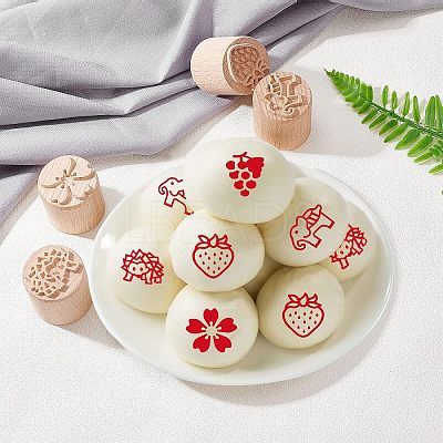 Wood Wax Seal Stamp AJEW-WH0122-007-1