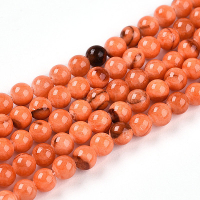 Natural Persian Jade Beads Strands G-A255-A02-04J-1
