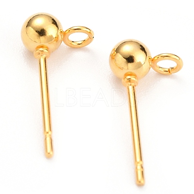 304 Stainless Steel Ball Post Stud Earring Findings LS-X-STAS-Z035-02G-C-1