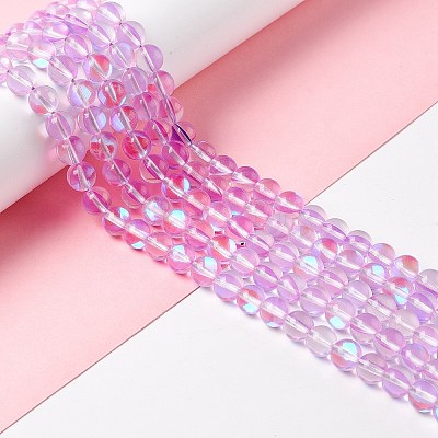 Synthetic Moonstone Beads Strands G-E573-02B-20-1
